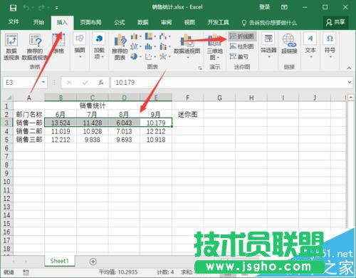 Excel2016表格數(shù)據(jù)要怎么添加迷你圖