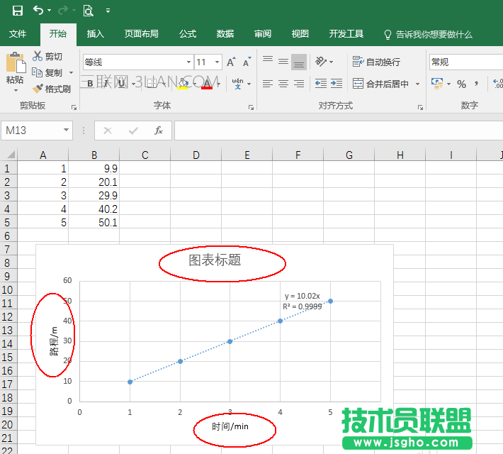 Excel2016表格如何繪制線性回歸圖