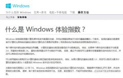 windows體驗(yàn)指數(shù)是什么