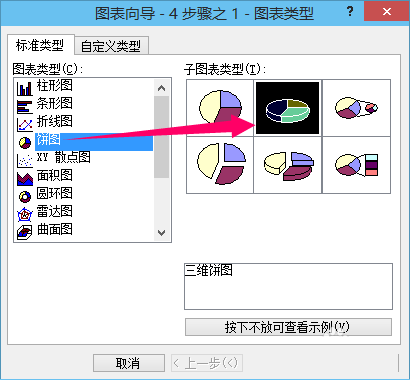 excel2003制作一個圓餅圖