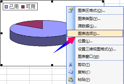 excel2003制作一個圓餅圖