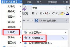 wps文字拼寫檢查功能如何使用