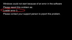 系統(tǒng)之家XP開(kāi)機(jī)黑屏并提示“l(fā)oader error 3”