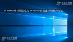 Win10字體變得模糊怎么解決