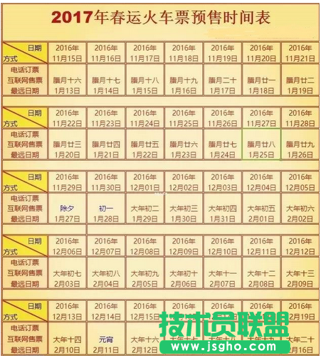 2017春運(yùn)時(shí)間公布可買什么時(shí)候的票 三聯(lián)