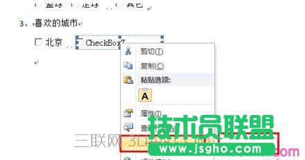 Word2010如何插入復(fù)選框7