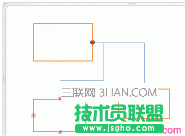 指向小紅圈，并將其拖到要重新連接的形狀。