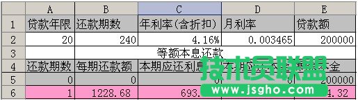 WPS表格計算按揭貸款月供明細(xì)賬教程