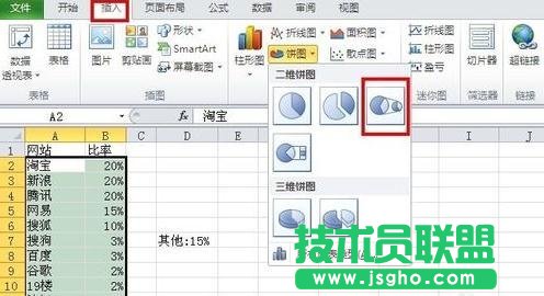 excel2013中怎么制作復合餅圖 三聯