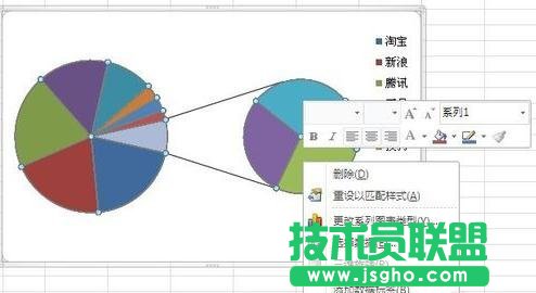 excel2013中怎么制作復合餅圖