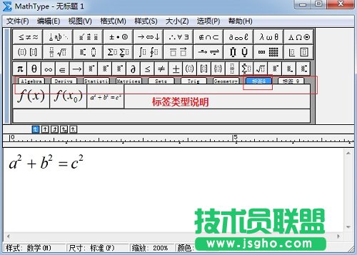 MathType標(biāo)簽分類