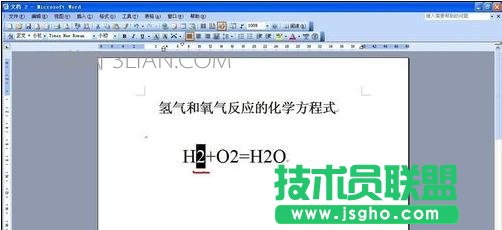 word如何寫化學(xué)方程式