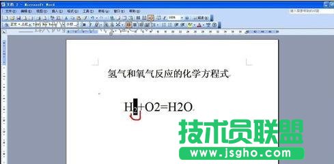 word如何寫化學(xué)方程式