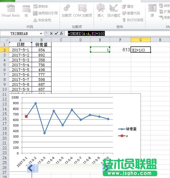 excel制作隨著滾動(dòng)條變化的動(dòng)態(tài)圖表方法