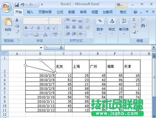 excel表格怎么畫雙斜線