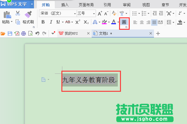 WPS文字如何設(shè)置字符底紋