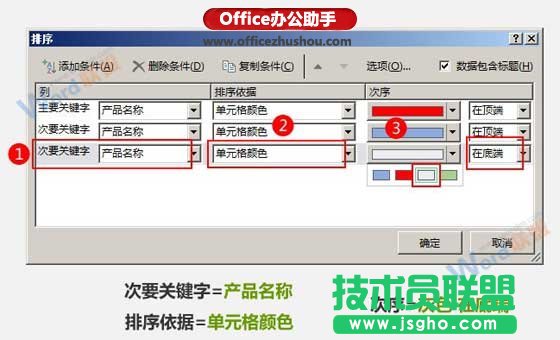 按單元格顏色對Excel數(shù)據(jù)進行排序的方法