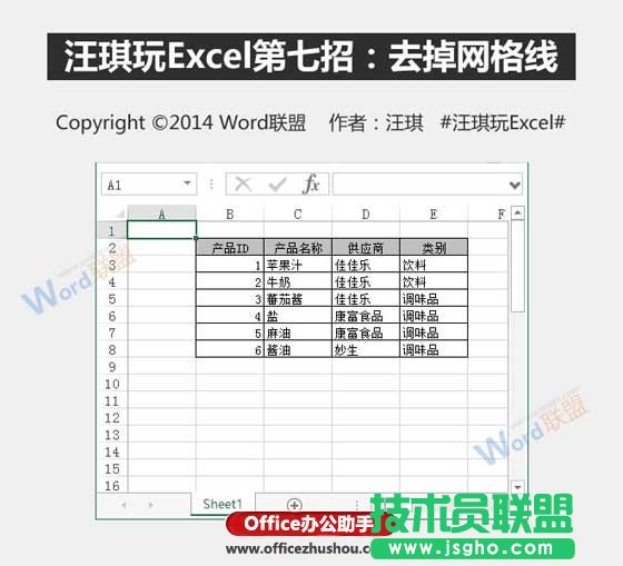 怎樣去除Excel中網(wǎng)格線  三聯(lián)