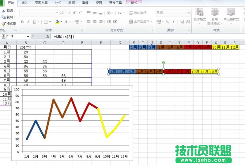 excel折線圖怎么設(shè)置不同顏色顯示