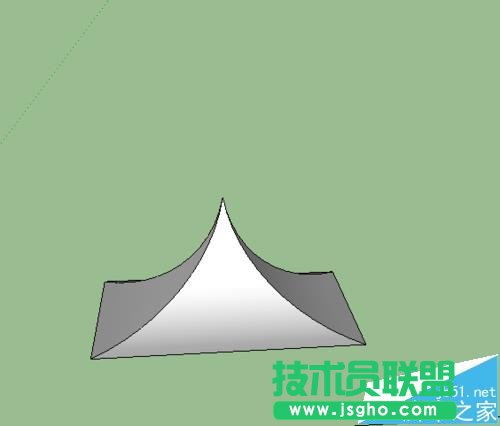 sketchup怎么繪制曲面屋頂?