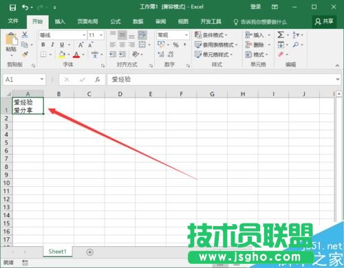 Excel2016一個(gè)單元格怎么分成兩行？Excel2016單元格分行教程