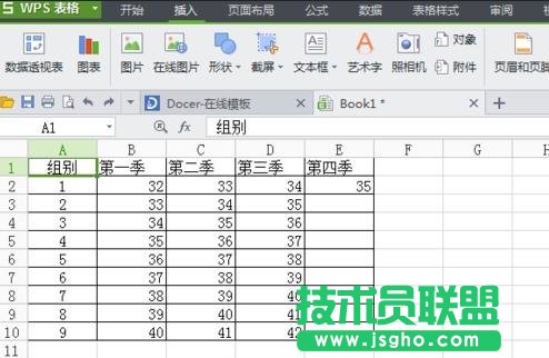 怎么將WPS表格數據制作成圖表 三聯