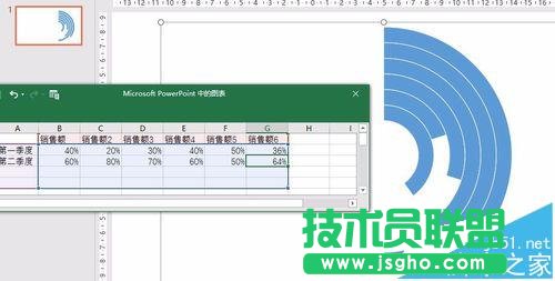 ppt中怎么插入excel的環(huán)形數(shù)據(jù)圖表?