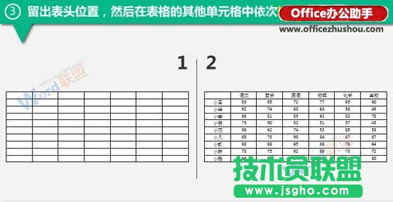 使用Word制作成績表表格的方法
