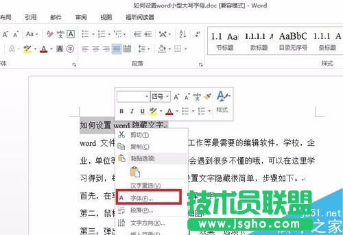 如何設(shè)置word隱藏文字