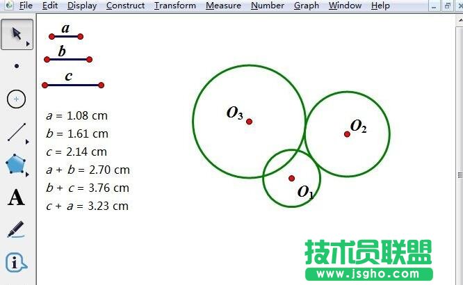 幾何畫(huà)板,幾何畫(huà)板畫(huà)相切的圓,幾何畫(huà)板教程