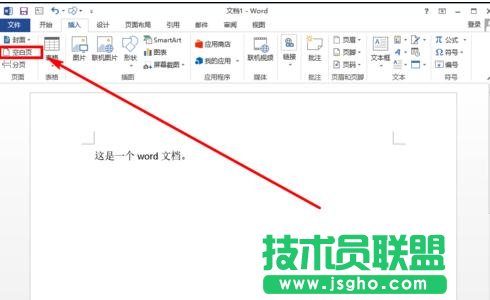 word2013如何插入一個空白頁