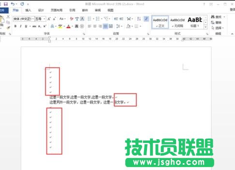 word2013如何控制段落標(biāo)記的顯示與隱藏