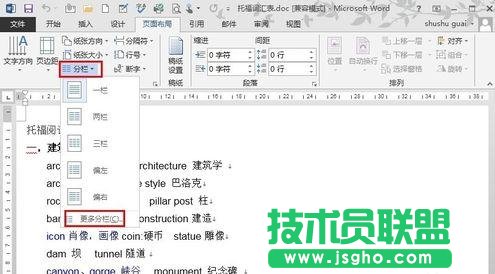 word2013如何進(jìn)行分欄排版