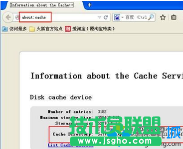 輸入：about:cache