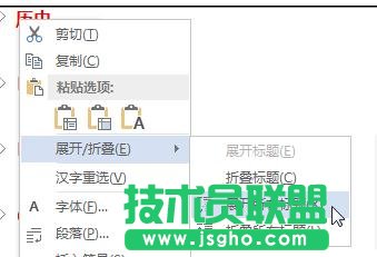 word2013中如何展開(kāi)/折疊部分內(nèi)容