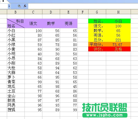 WPS幫助老師輕松查詢學生各科成績  三聯