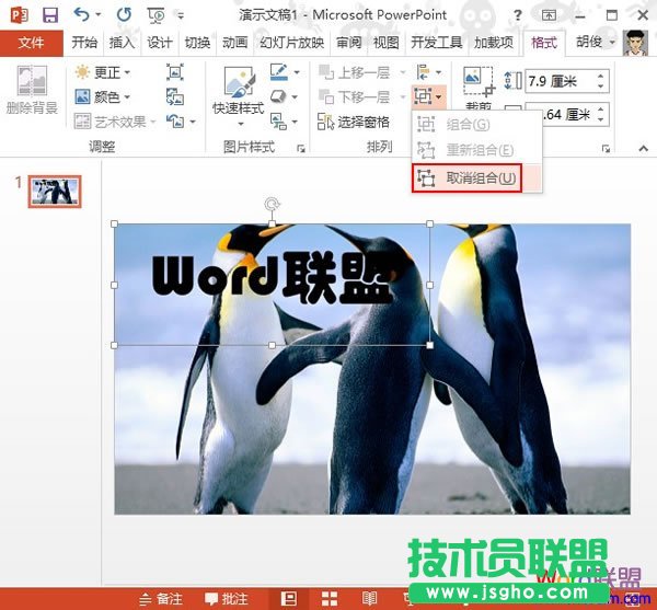 PowerPoint2013中設(shè)置文本背景填充效果