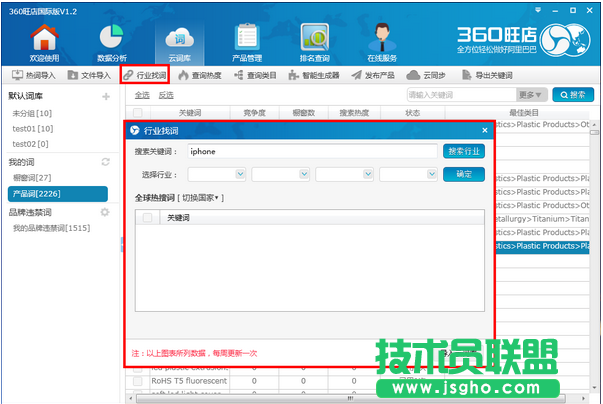 360旺店怎么查找行業(yè)熱詞 三聯(lián)