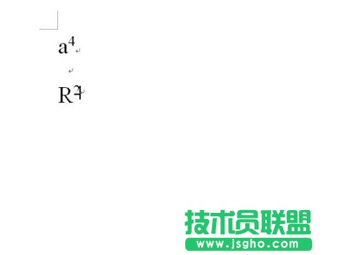 word中如何輸入a的平方？