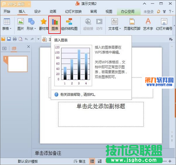 WPS演示怎樣插入圖表并快速修改類型 三聯(lián)