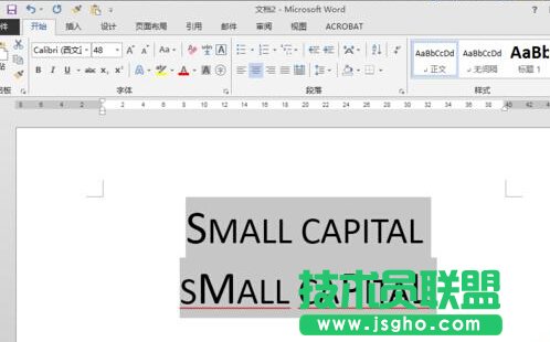 word設(shè)小型大寫字母small capitals