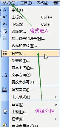 word2003的分欄排版