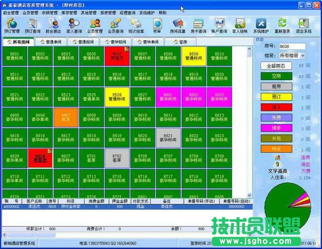 新銳酒店客房管理系統(tǒng)完全使用手冊 三聯(lián)教程