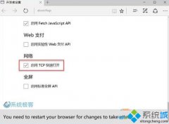 Win10 Edge瀏覽器如何開(kāi)啟TCP快速打開(kāi)功能