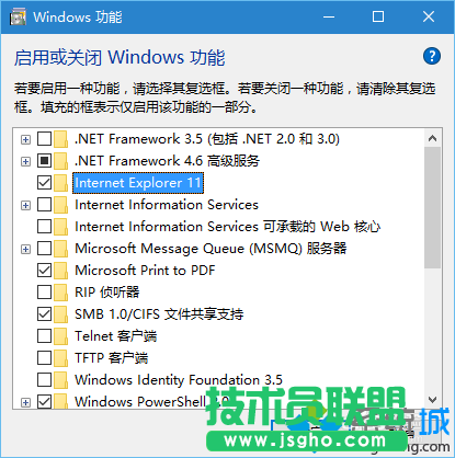 Windows10系統(tǒng)卸載IE11瀏覽器的步驟4