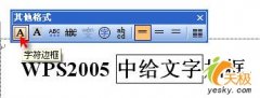 WPS2005中輕松給文字加上邊框
