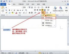 Word2010中怎么設(shè)置合并字符