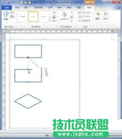 Word2010中連接流程圖圖形