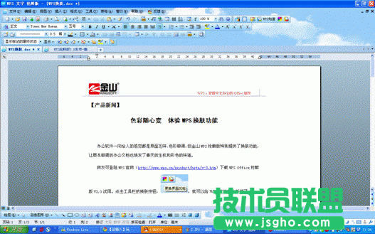 色彩隨心變 快樂體驗WPS換膚功能
