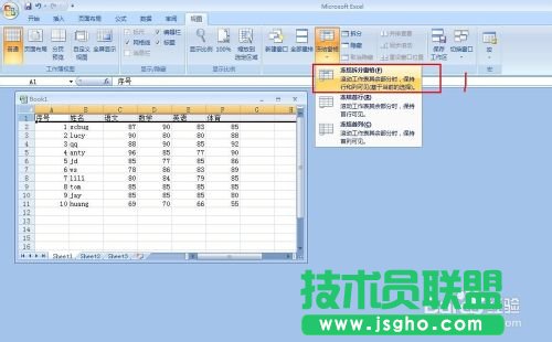 EXCEL 如何讓表格的首行或首列固定不動(dòng)不滾動(dòng)?